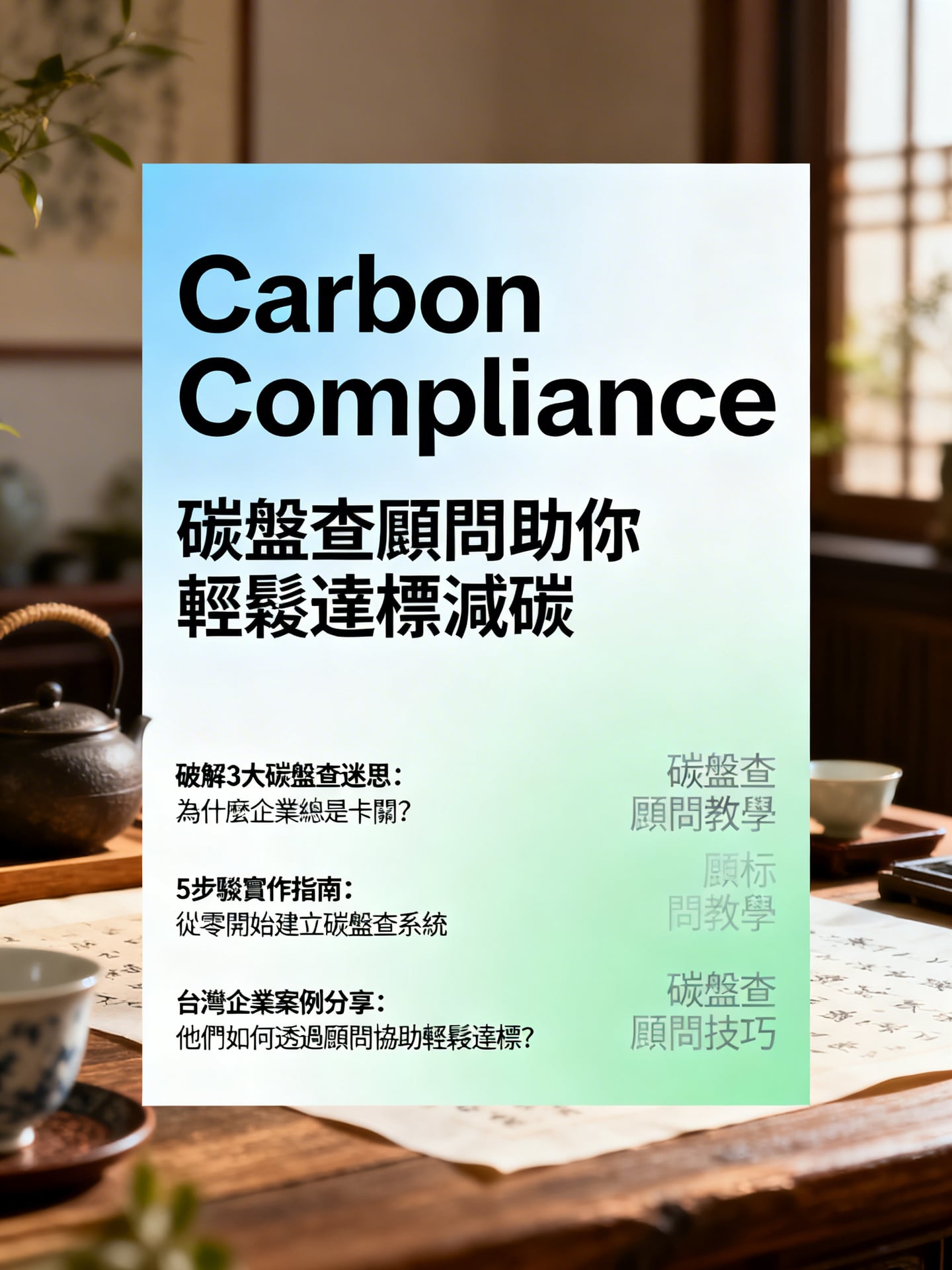 碳盤查顧問指南：3步驟助企業輕鬆開始碳盤查，避免碳關稅衝擊