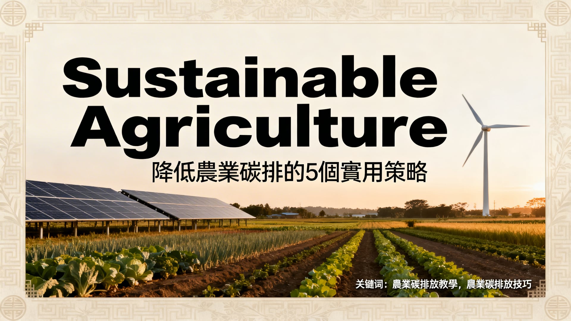 農業碳排放如何降低？5個實用策略提升永續競爭力